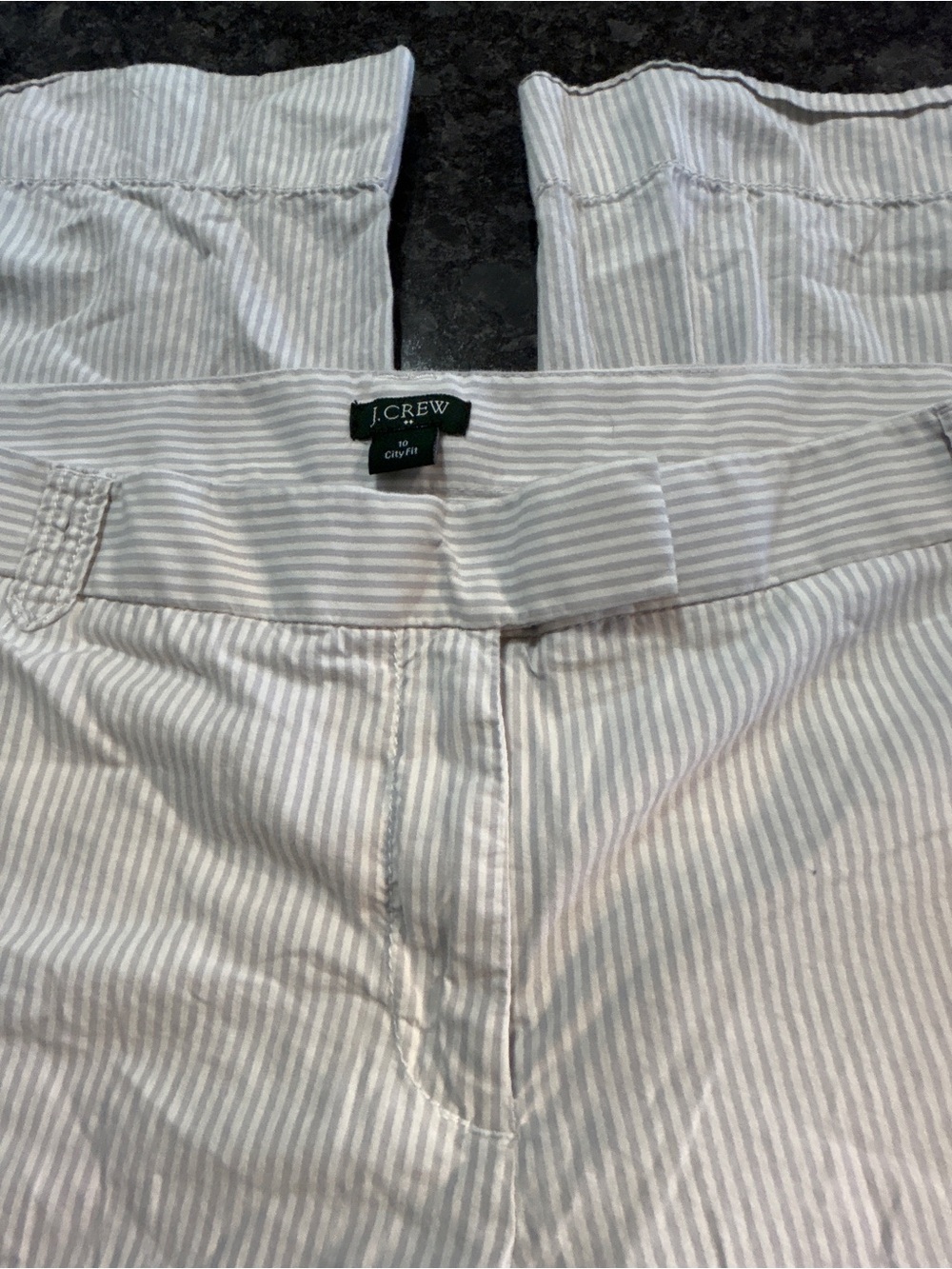 J. Crew Factory City Fit Striped Pants Size 10